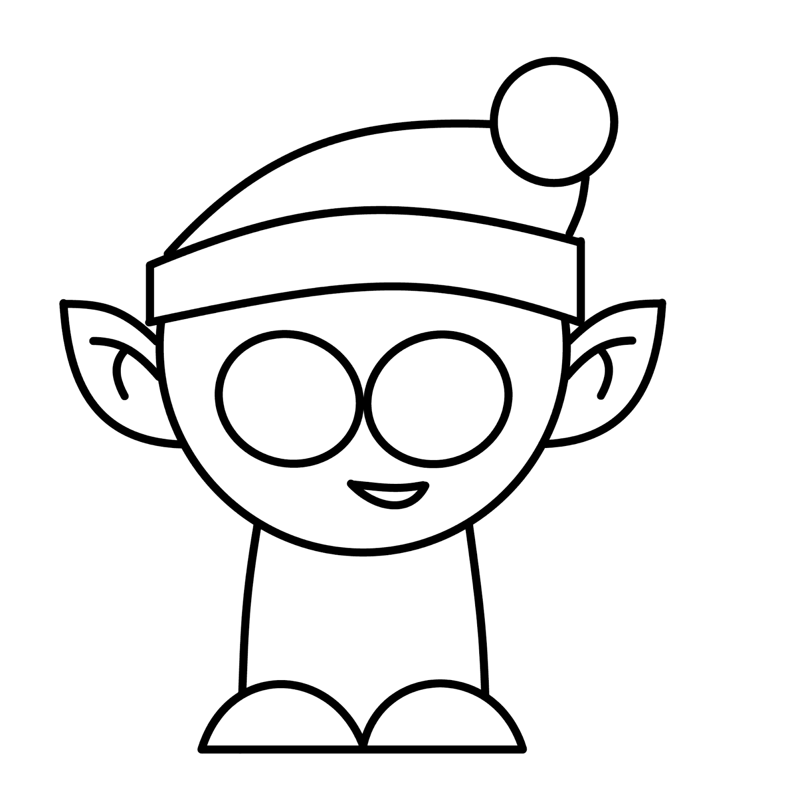1555x1600 how to draw cartoons christmas elf - Christmas Elf Drawing