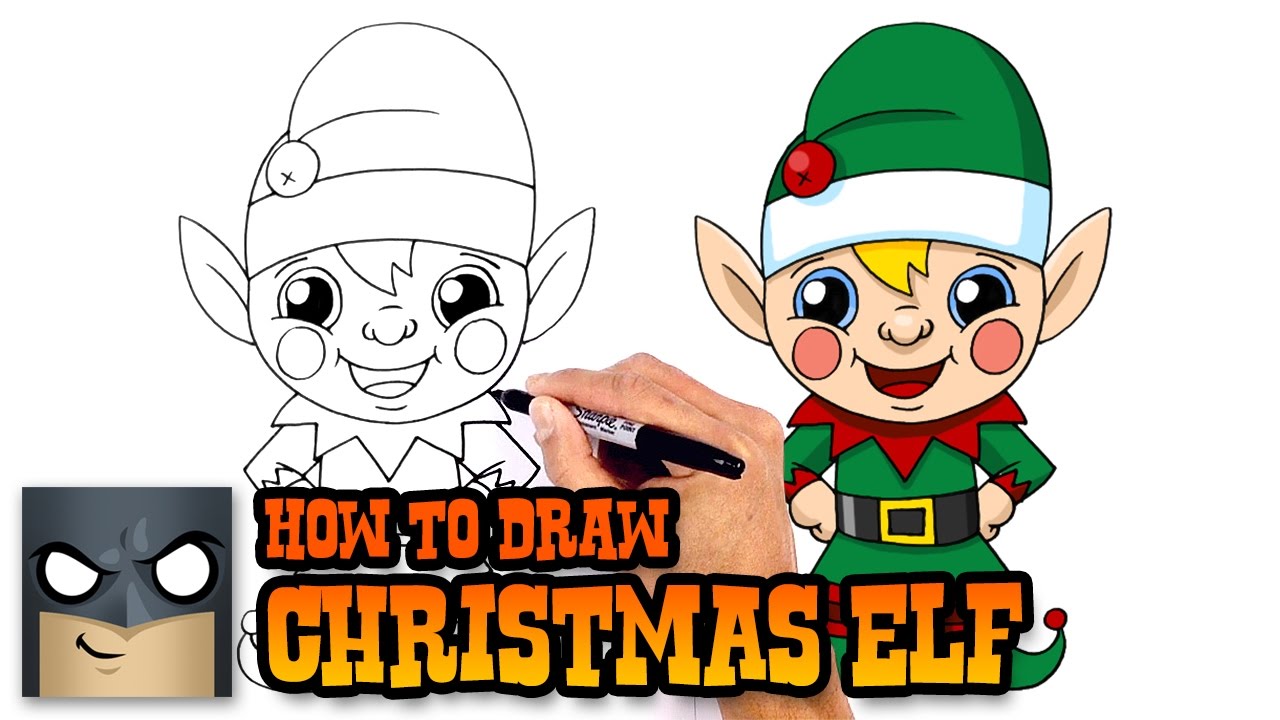 1280x720 how to draw christmas elf holiday drawing lesson - Christmas Elf Drawing