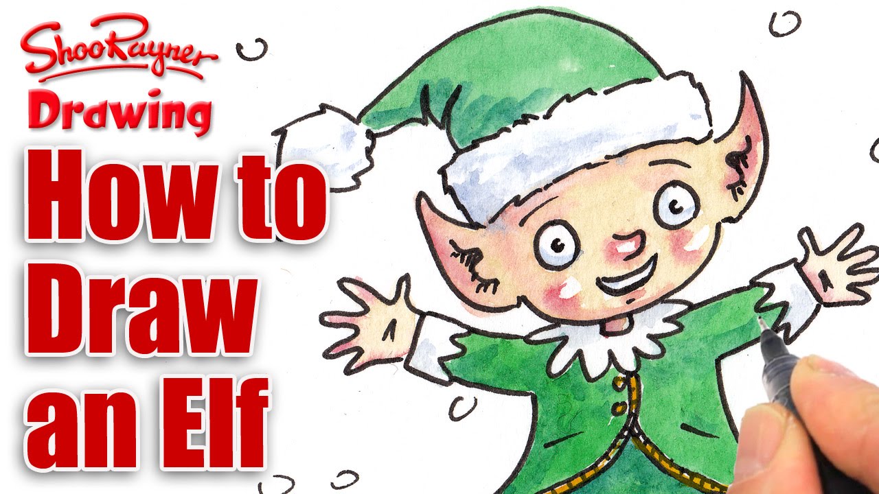 1280x720 how to draw a christmas elf - Christmas Elf Drawing
