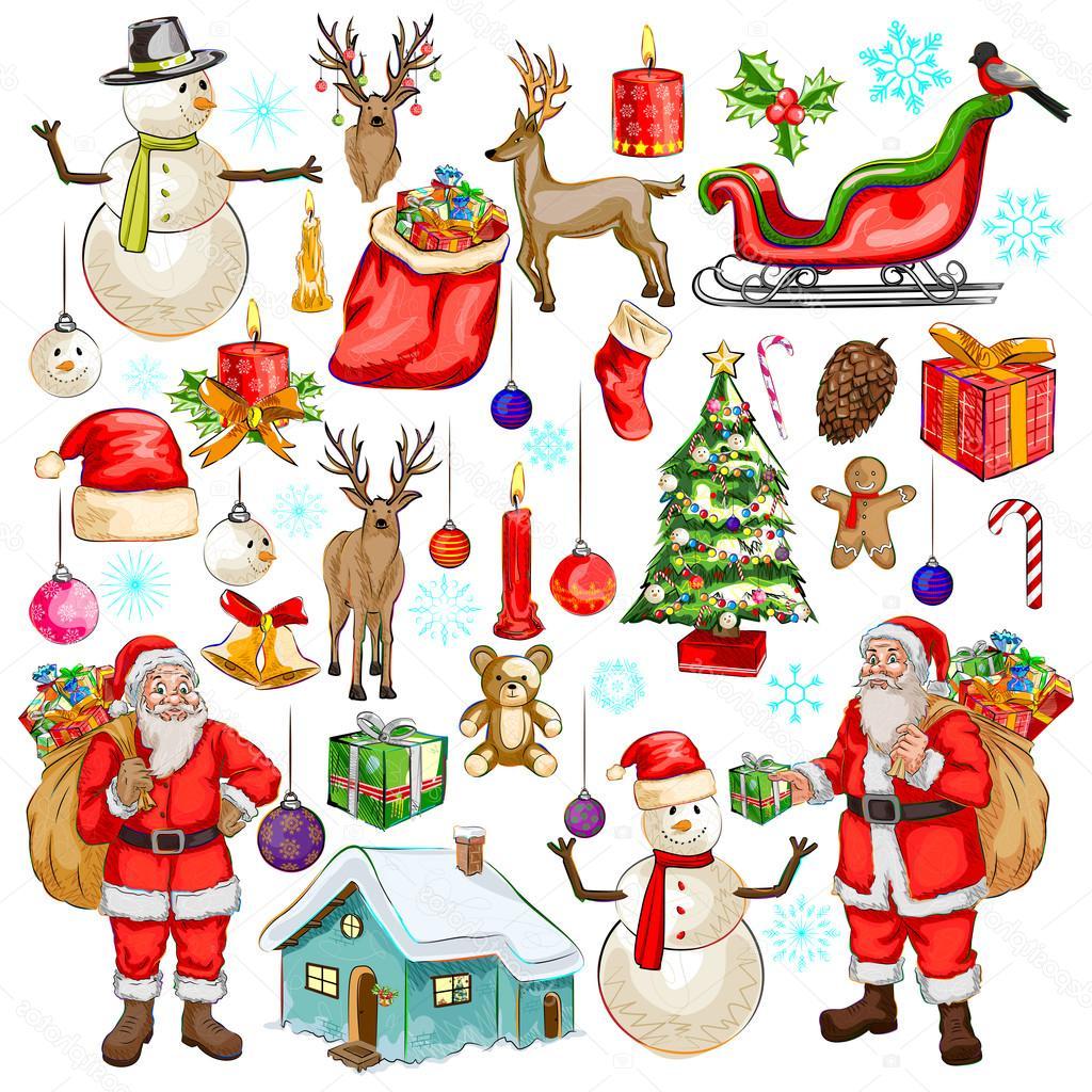 1024x1024 Christmas Happy Birthday Clipart Great Free Clipart, Silhouette - Christmas Festival Drawing