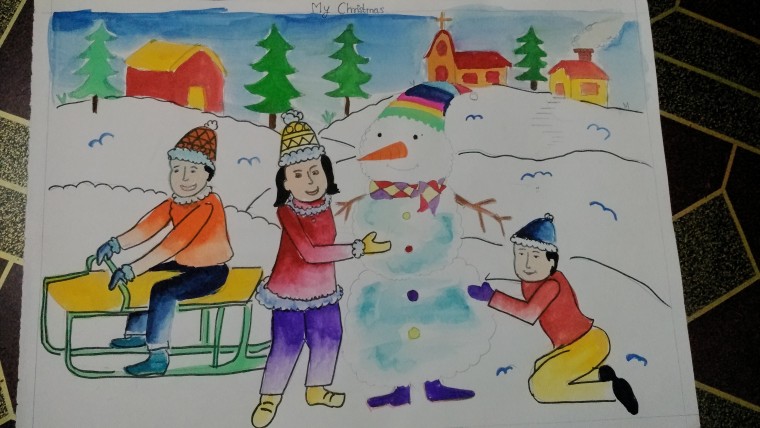Christmas Festival Drawing at PaintingValley.com | Explore collection ...