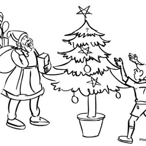 300x300 Festivals Coloring Pages Pitara Kids Network - Christmas Festival Drawing