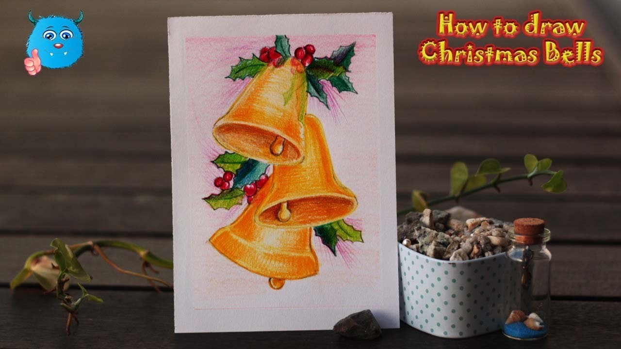 1280x720 how to draw christmas bells easy drawing for christmas festival - Christmas Festival Drawing