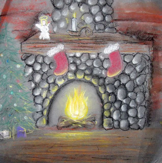 318x320 creator's joy how to draw a christmas fireplace lesson plan - Christmas Fireplace Drawing