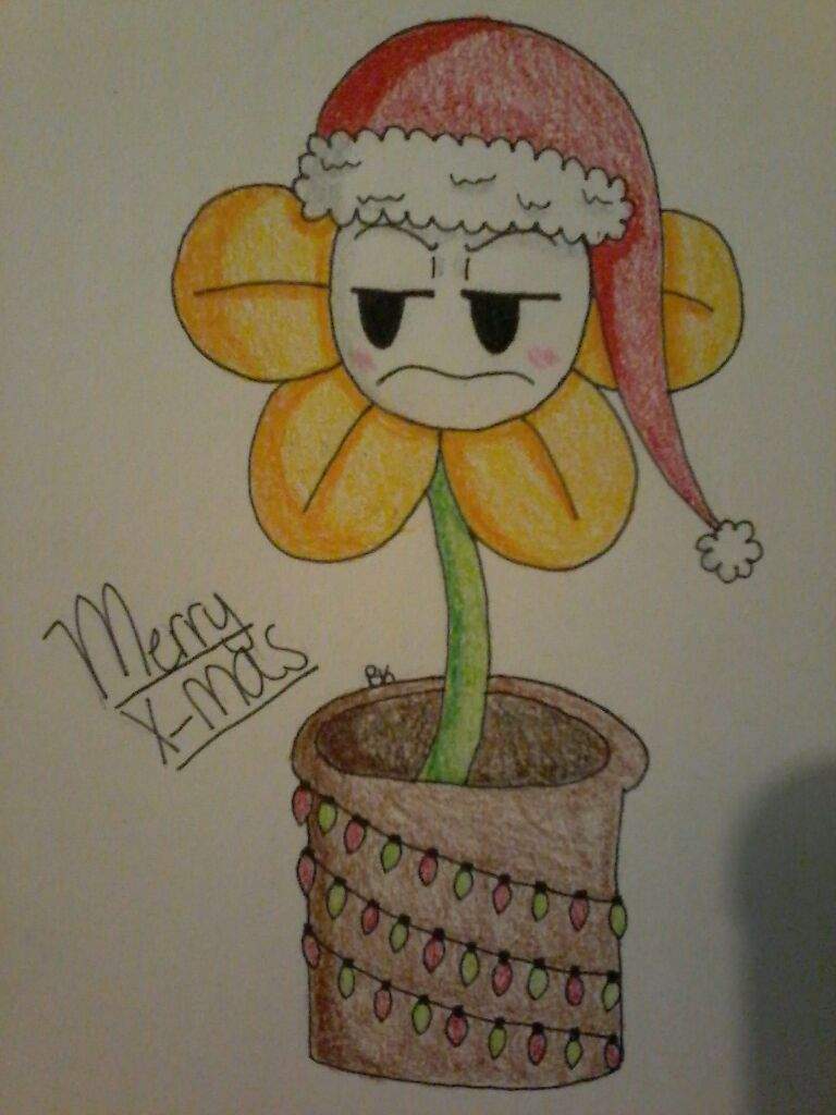 768x1024 grumpy christmas flower undertale amino - Christmas Flower Drawing