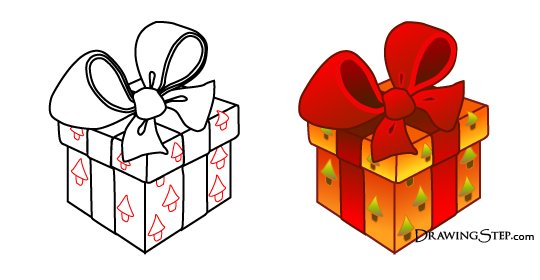 540x280 learn how to draw really beautiful elegant christmas gift boxes - Christmas Gift Box Drawing