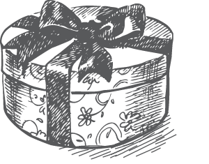 300x235 drawing presents christmas gift transparent png clipart free - Christmas Gift Drawing