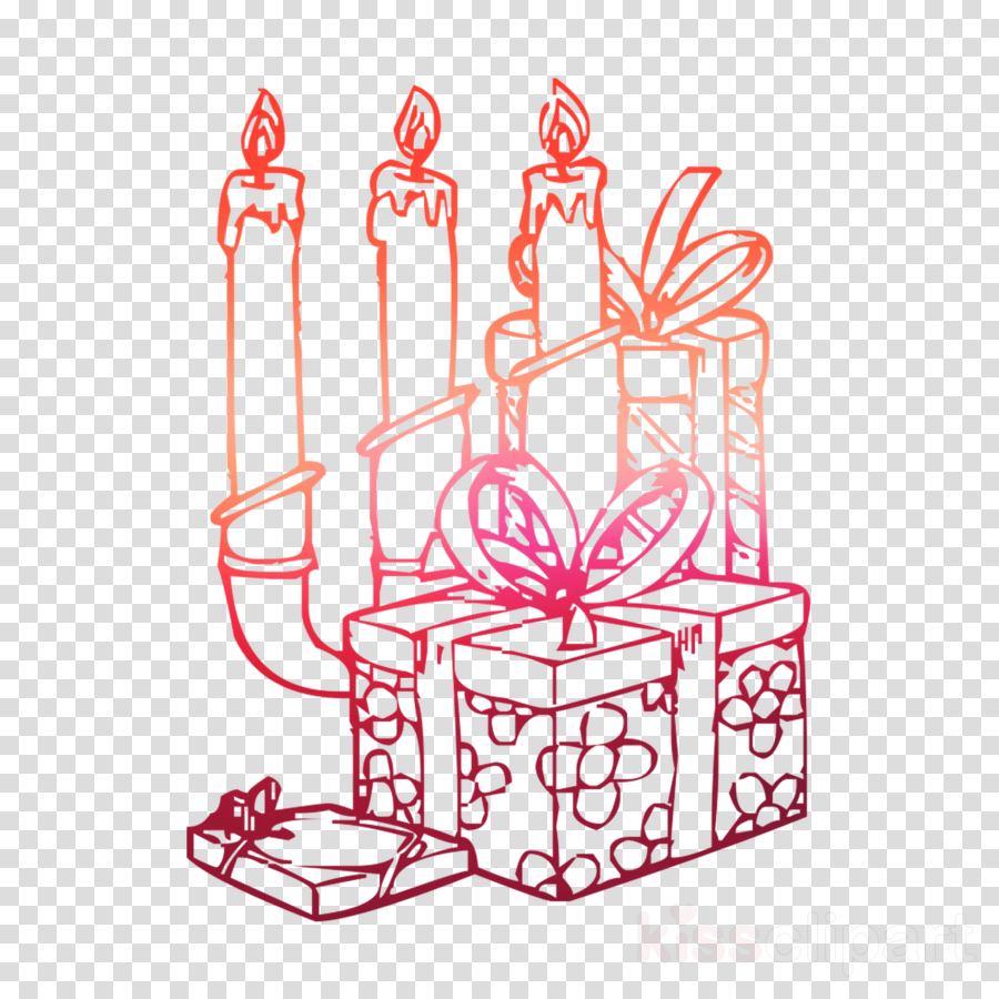 900x900 gift, drawing, candle, transparent png image clipart free download - Christmas Gift Drawing
