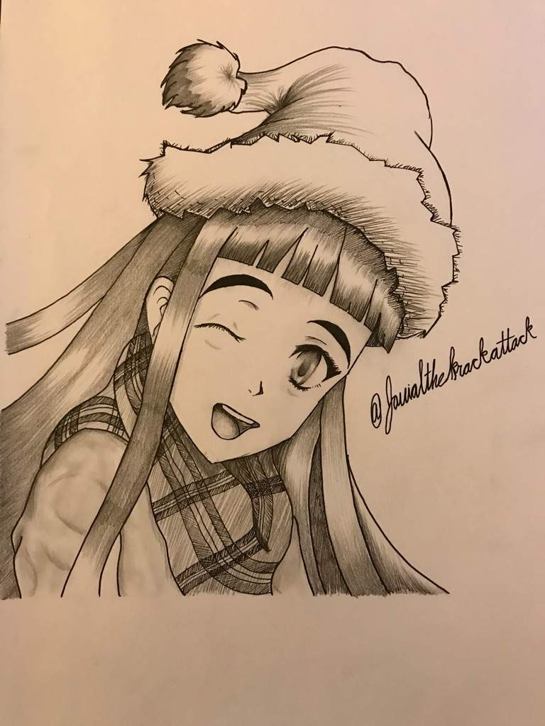 768x1024 Christmas Girl Anime Amino - Christmas Girl Drawing