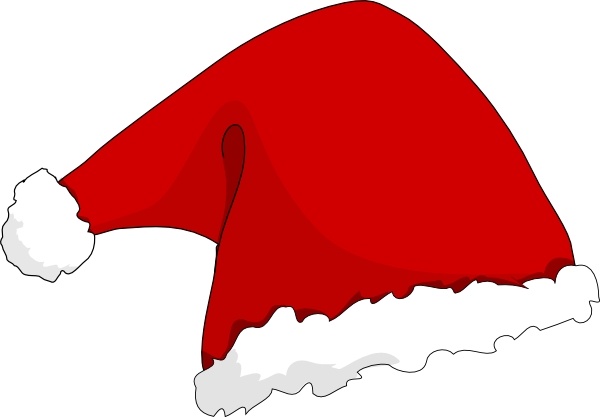 600x417 Santa Hat Clip Art Free Vector In Open Office Drawing - Christmas Hat Drawing