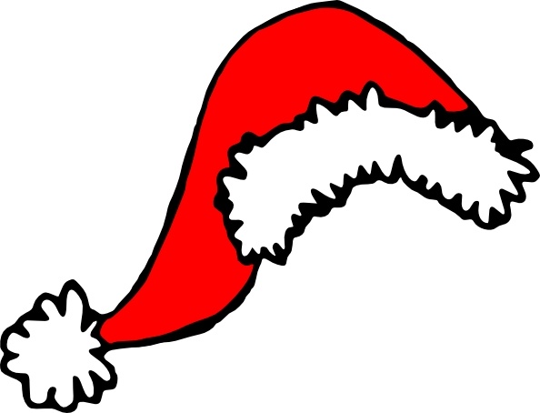 594x454 Stephantom Santa Hat Clip Art Free Vector In Open Office Drawing - Christmas Hat Drawing