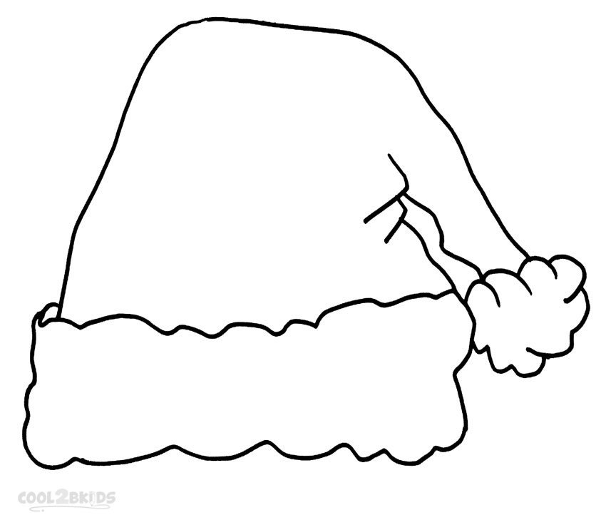 850x729 christmas santa hat coloring page - Christmas Hat Drawing
