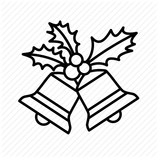 512x512 bells, christmas, holly, xmas icon - Christmas Holly Drawing