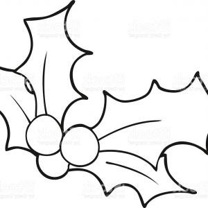300x300 black and white cartoon christmas holly gm lazttweet - Christmas Holly Drawing