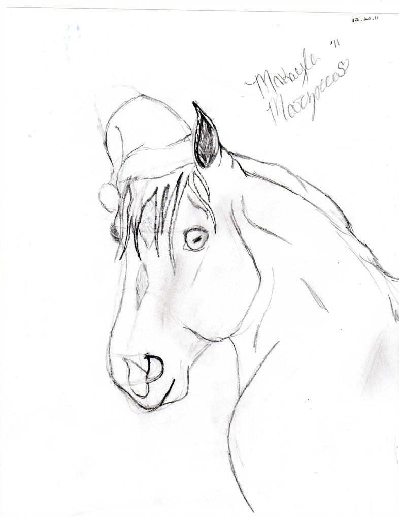 786x1017 Christmas Horse Lineart - Christmas Horse Drawing