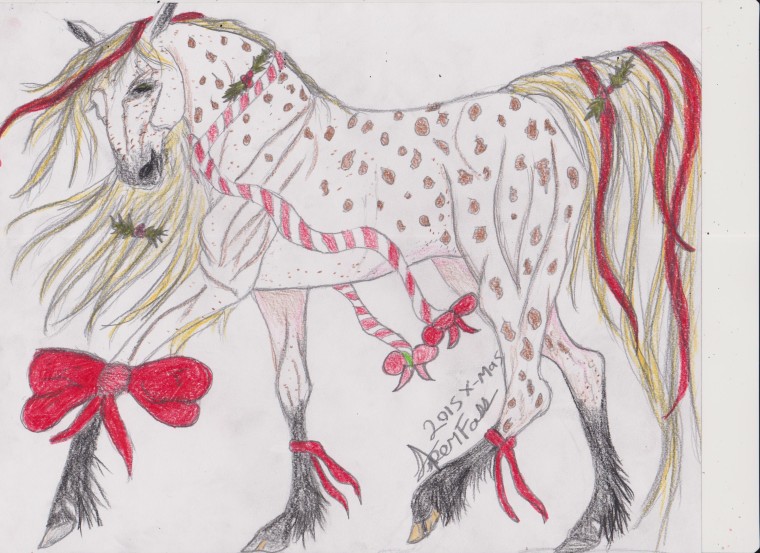 760x553 Contest Entry Christmas Gift - Christmas Horse Drawing