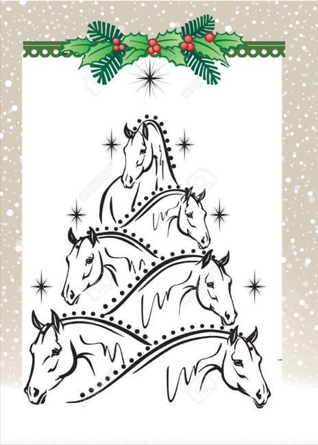 464x649 cool holiday card for the horse lover in your life! send your - Christmas Horse Drawing