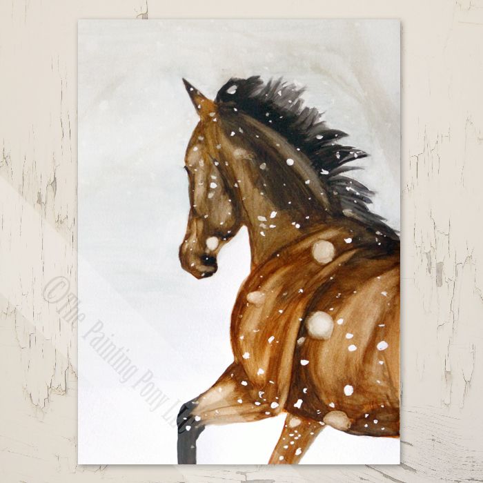 700x700 galloping horse christmas cards - Christmas Horse Drawing