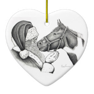307x307 horse drawing christmas decorations zazzle - Christmas Horse Drawing