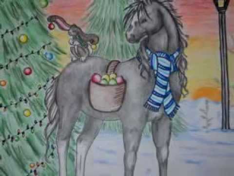 480x360 Thanksgivingchristmas Horse Drawings - Christmas Horse Drawing