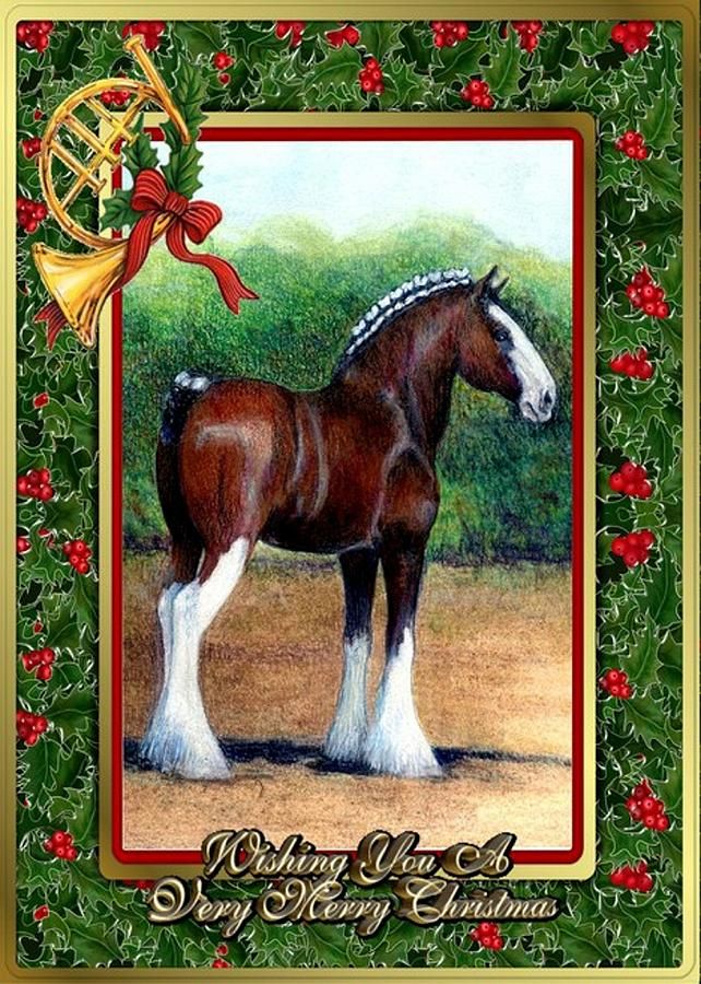 642x900 Horses - Christmas Horse Drawing