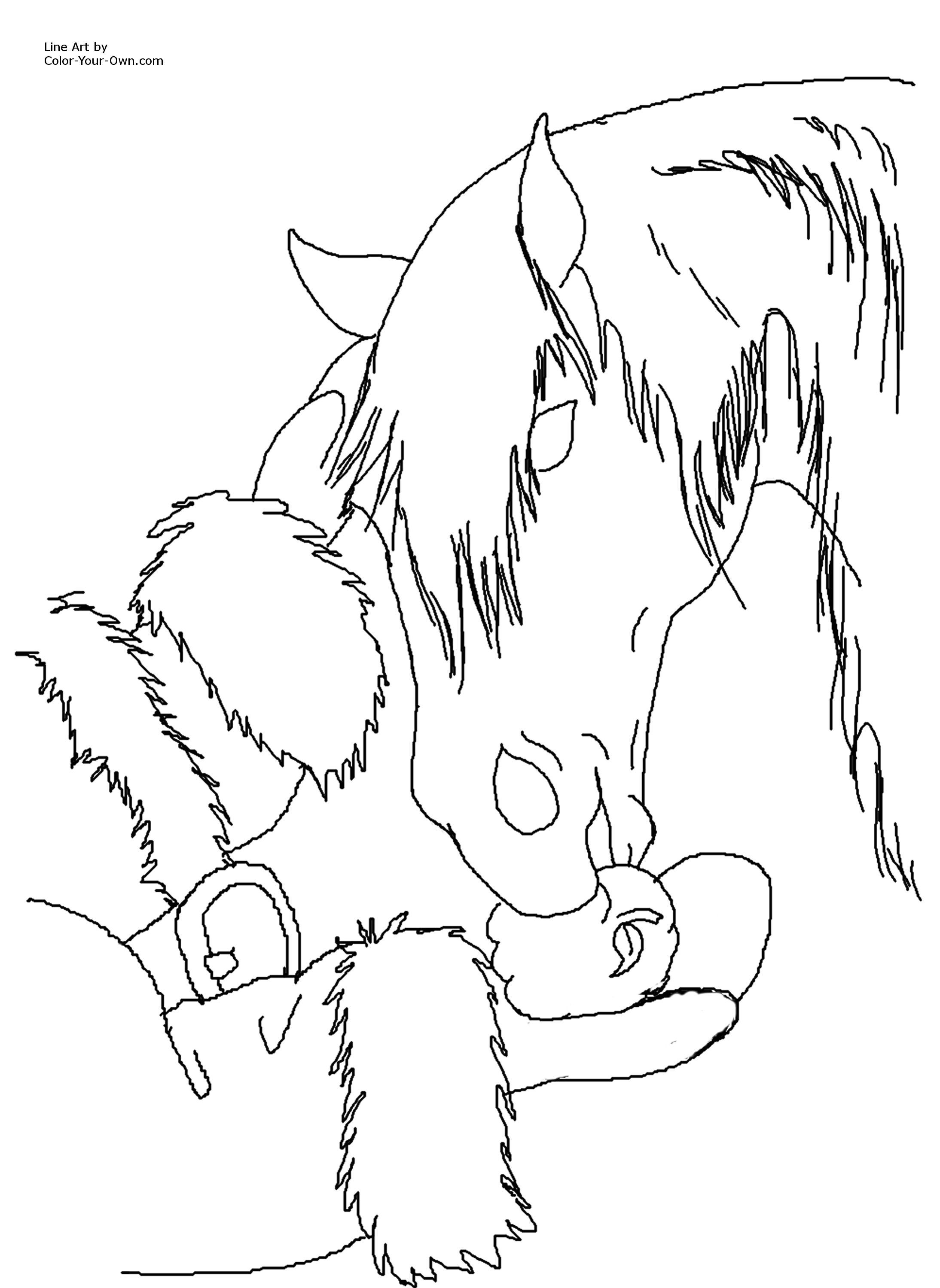 2188x3000 Christmas Horse Coloring Pages - Christmas Horse Drawing