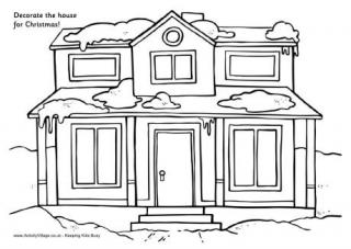 320x227 Learn To Draw A Christmas Decoration - Christmas House Drawing