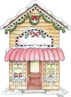 236x324 Best Christmas Village Art Images Xmas, Christmas Houses - Christmas House Drawing