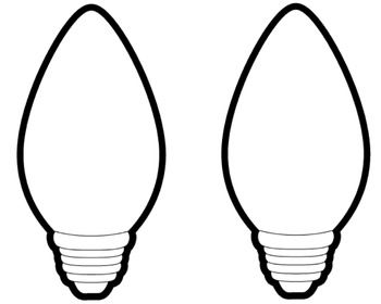 350x280 big christmas light bulbs - Christmas Light Bulb Drawing