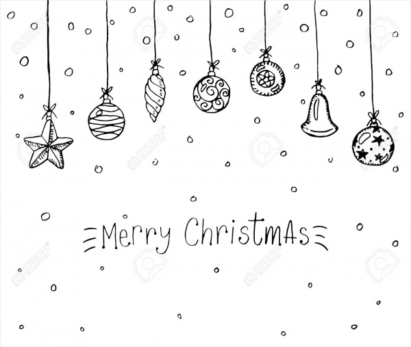600x507 Christmas Drawings - Christmas Line Drawings