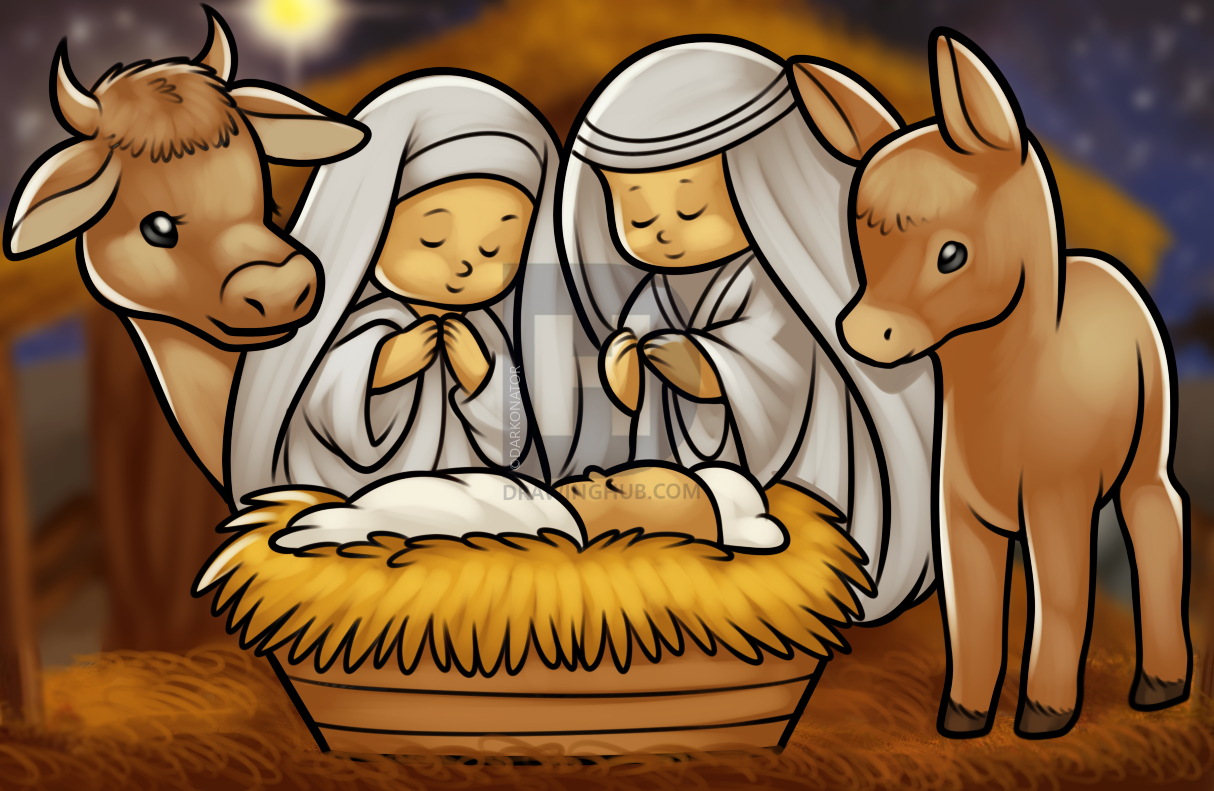 Christmas Manger Drawings at Explore collection of