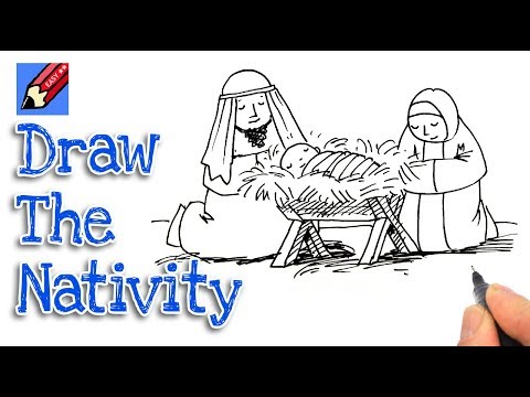 Christmas Manger Drawings at PaintingValley.com | Explore collection of ...