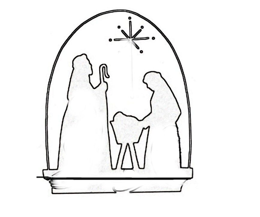 867x726 Free Printable Nativity Scene Patterns Christmas Patterns Free - Christmas Manger Drawings