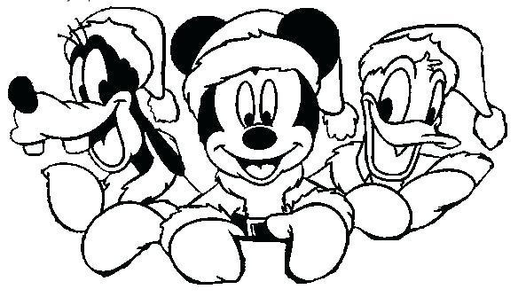 593x344 Mickey Mouse Christmas Coloring Pages Free Beautiful Christmas - Christmas Mickey Mouse Drawing