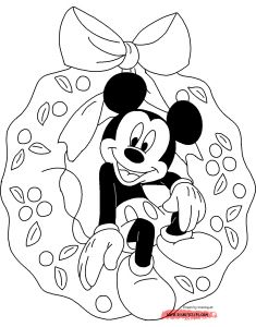 235x300 Coloring Pages Of Mickey And Minnie Mouse Christmas Mickey - Christmas Mickey Mouse Drawing