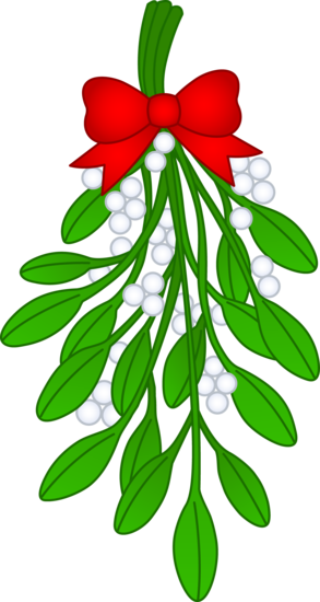 293x550 christmas mistletoe with red bow - Christmas Mistletoe Drawing
