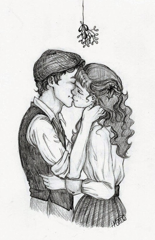 530x818 how to draw a mistletoe step - Christmas Mistletoe Drawing