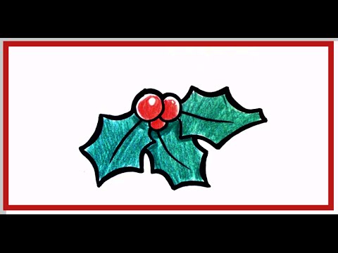 480x360 how to draw mistletoe - Christmas Mistletoe Drawing