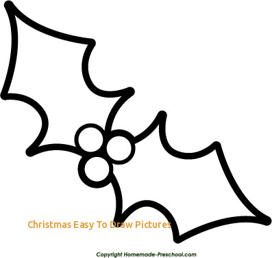 397x378 christmas easy to draw pictures simple mistletoe drawing - Christmas Mistletoe Drawing