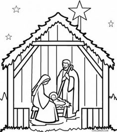 236x266 Huge Collection Of 'nativity Scene Drawing' Download More Than - Christmas Nativity Drawings