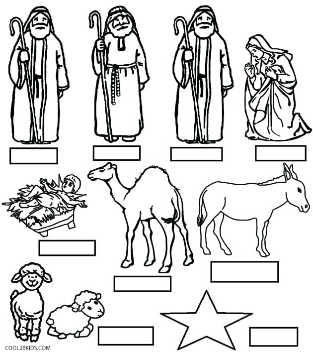630x709 Christmas Nativity Scene Coloring Pages Printable For Kids Alex - Christmas Nativity Scene Drawing