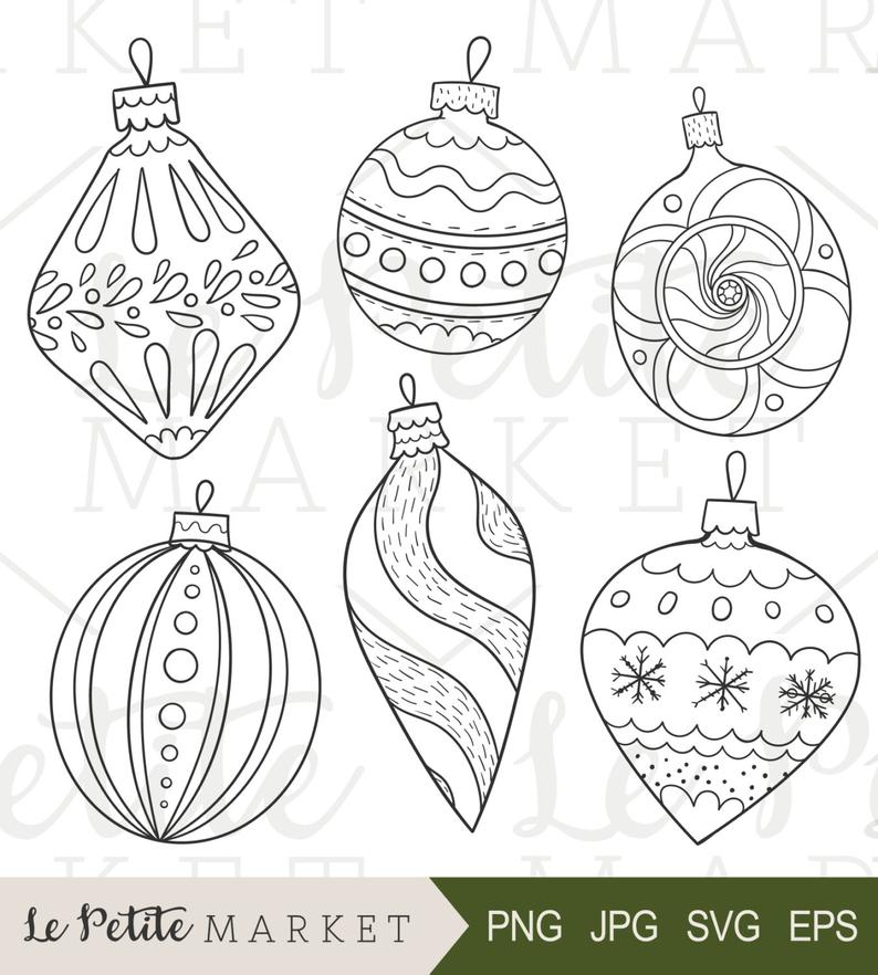 Christmas Ornament Drawing at PaintingValley.com | Explore collection