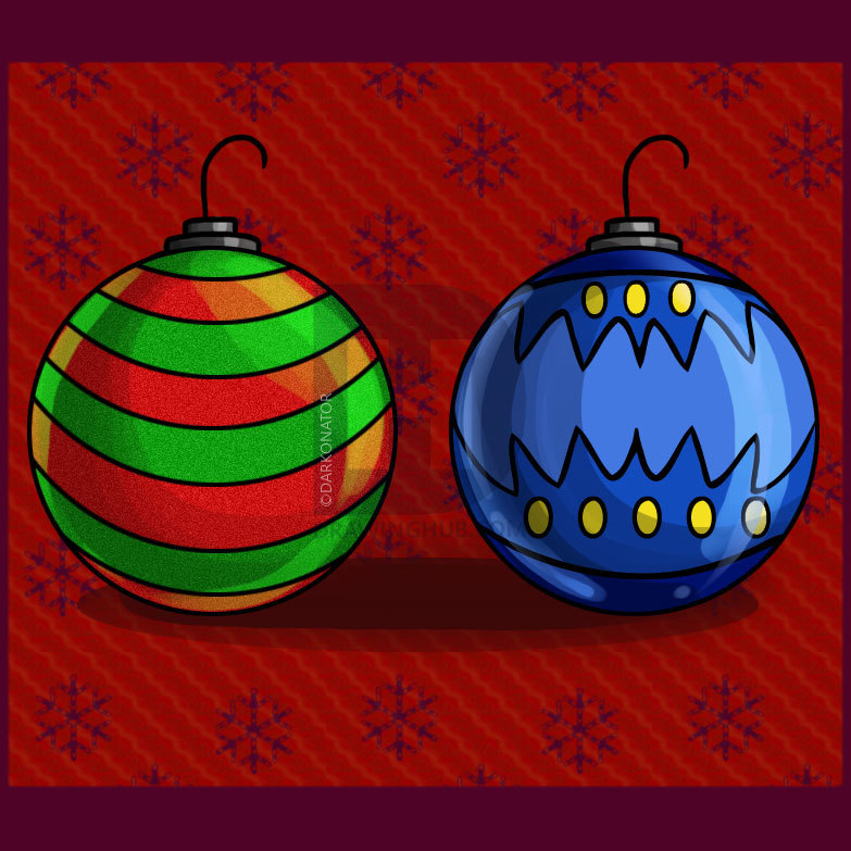783x783 how to draw christmas ornaments, step - Christmas Ornament Drawing