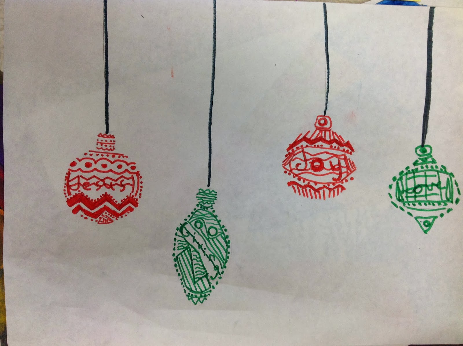 1600x1195 miss arty pants christmas ornament drawing - Christmas Ornament Drawing