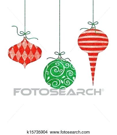 406x470 whimsical christmas ornaments - Christmas Ornament Drawing