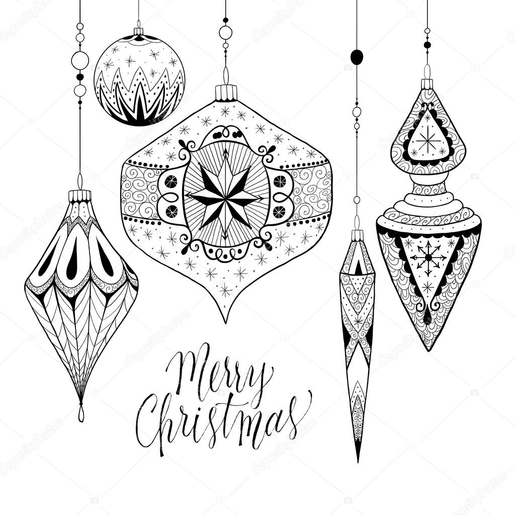 Christmas Ornament Line Drawing at PaintingValley.com | Explore