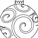 150x150 christmas ornament line drawing at getdrawings free - Christmas Ornament Line Drawing