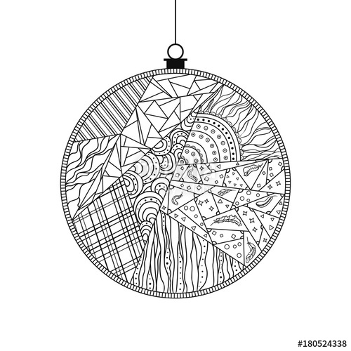 Christmas Ornament Line Drawing at PaintingValley.com | Explore ...