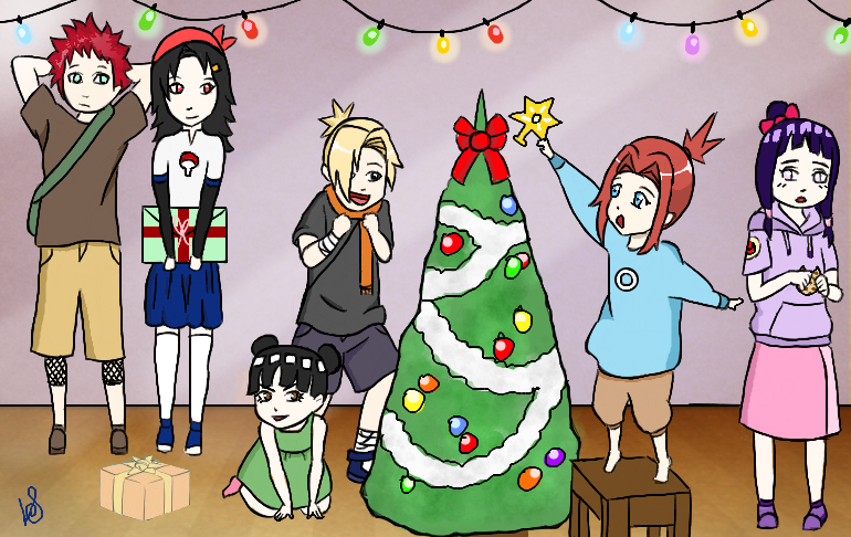 770x486 Naruto Xmas Party - Christmas Party Drawing