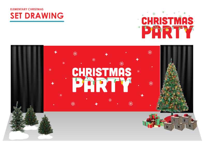 792x612 Set Drawing - Christmas Party Drawing